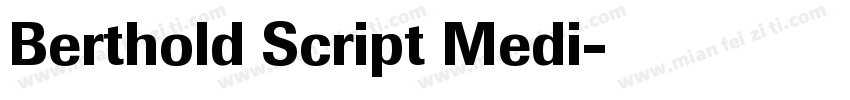 Berthold Script Medi字体转换